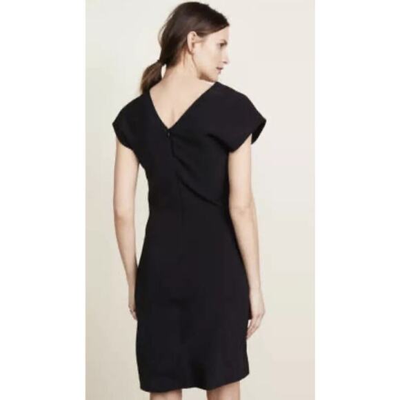Helmut Lang Shifted Viscose Asymmetrical Dress Black Size 4 - Picture 2 of 6